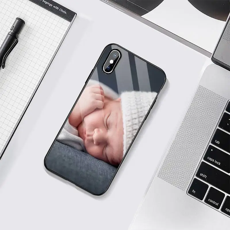 

cute baby Phone Cases Tempered glass For iphone 6 6S 7 8 plus X XS XR 11 12 mini PRO MAX