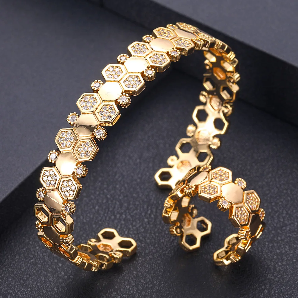 Jankelly на руку люксовый уникальный браслет кольцо Ювелирные наборы для женщин