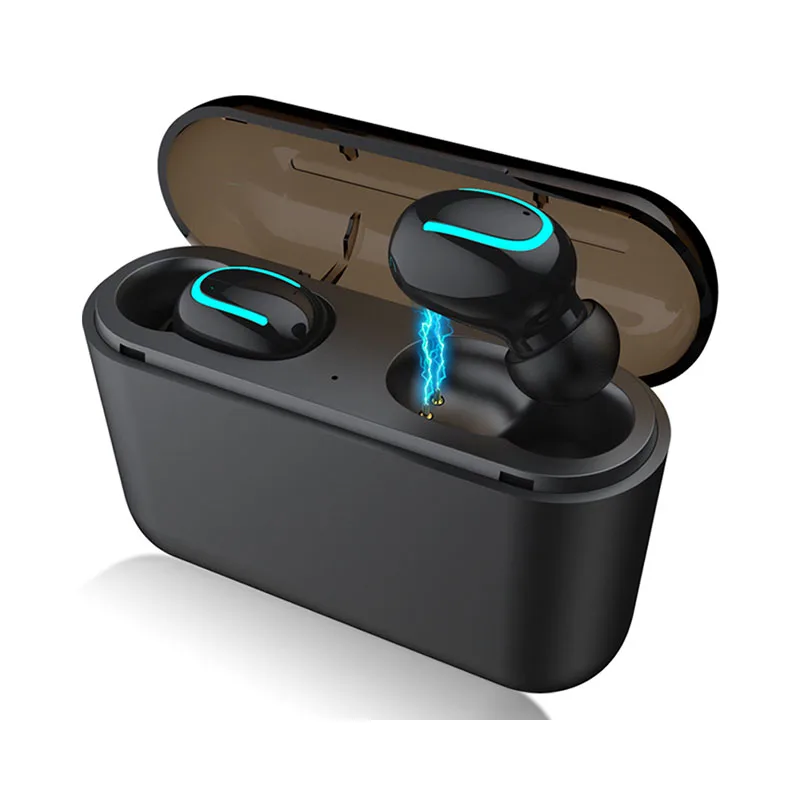 Double Ear Настоящие Беспроводные спортивные наушники, Bluetooth 5,0, стерео наушники, мини наушники, музыкальные Bluetooth наушники, беспроводная гарнитура, Auriculares - Цвет: Double Ear
