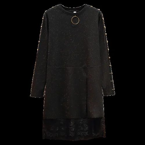 Женское платье с блестками Длинное свободное большого размера заклепками на