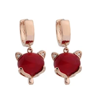 high quality cute fox shape design earrings for women luxury korea earrings new fashion jewelry best gift new arrival