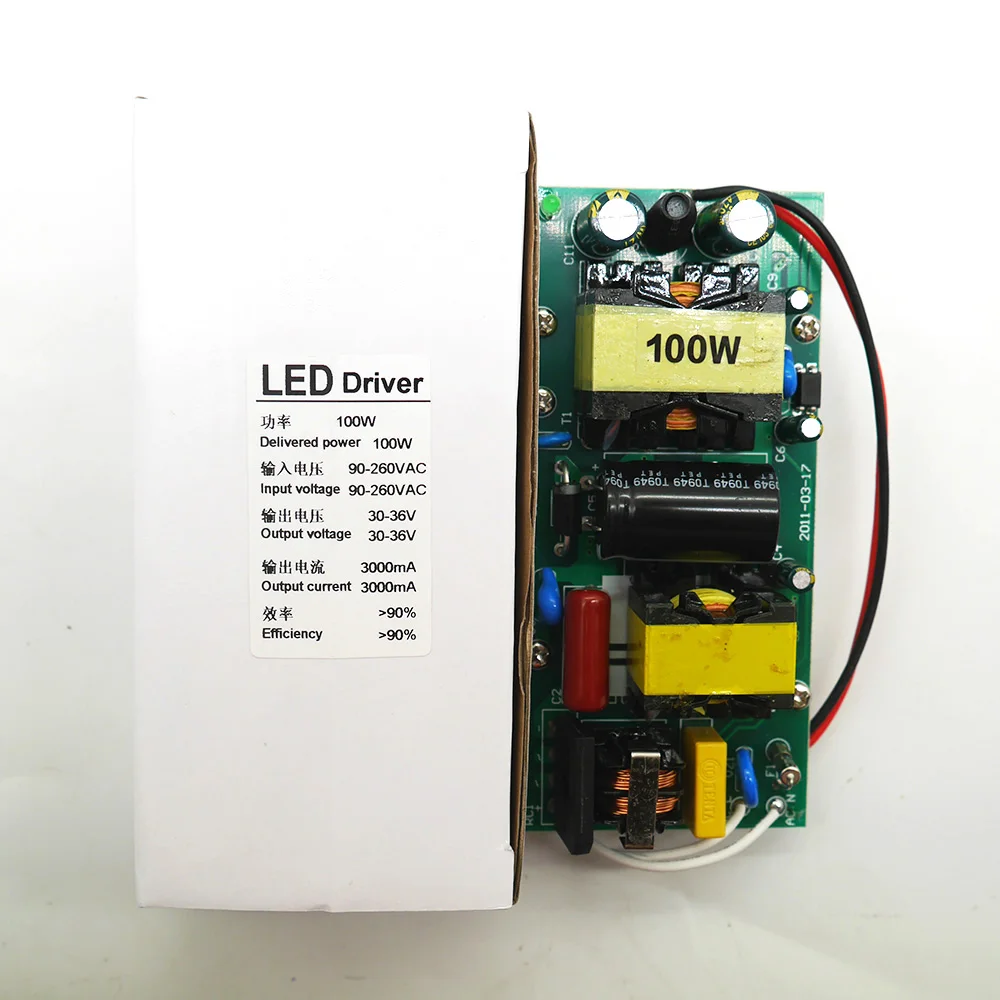 100W LED Power Supply Driver For 100 Watt High Light Lamp BulbAC90V-260V input Voltage Output Current 3000MA | Лампы и освещение