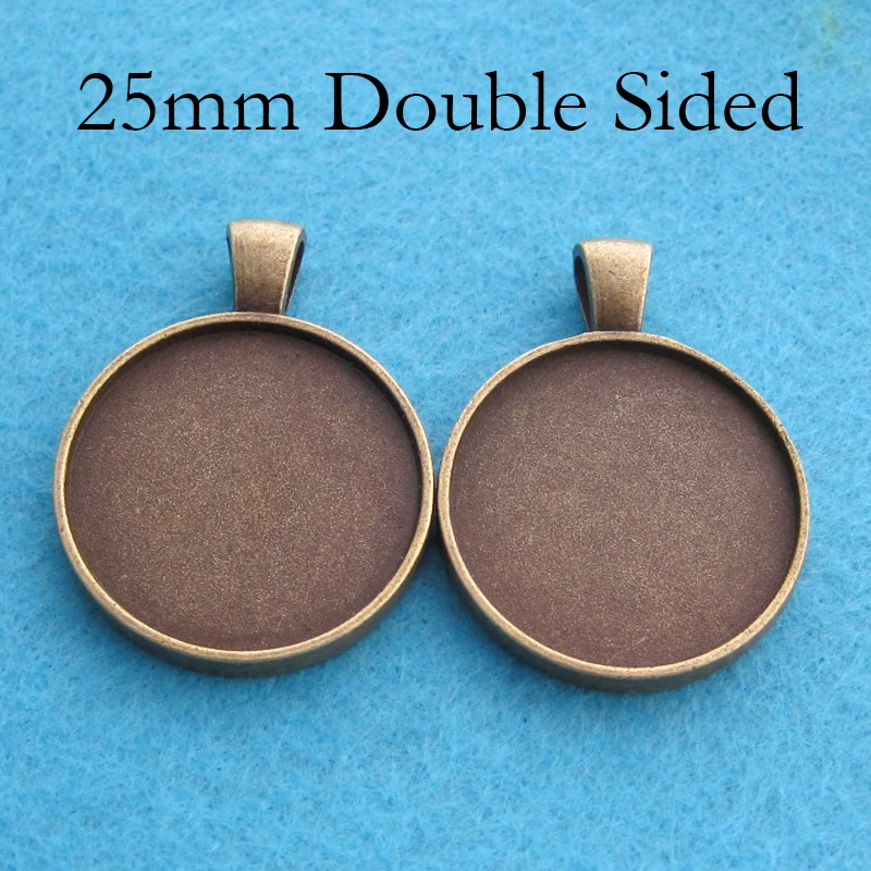 Двухсторонние заготовки для подвесок 25 мм двусторонняя основа кабошона