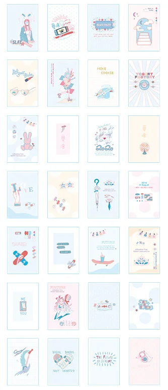 

52mmx80mm dream food paper lomo card(1pack=28pieces)