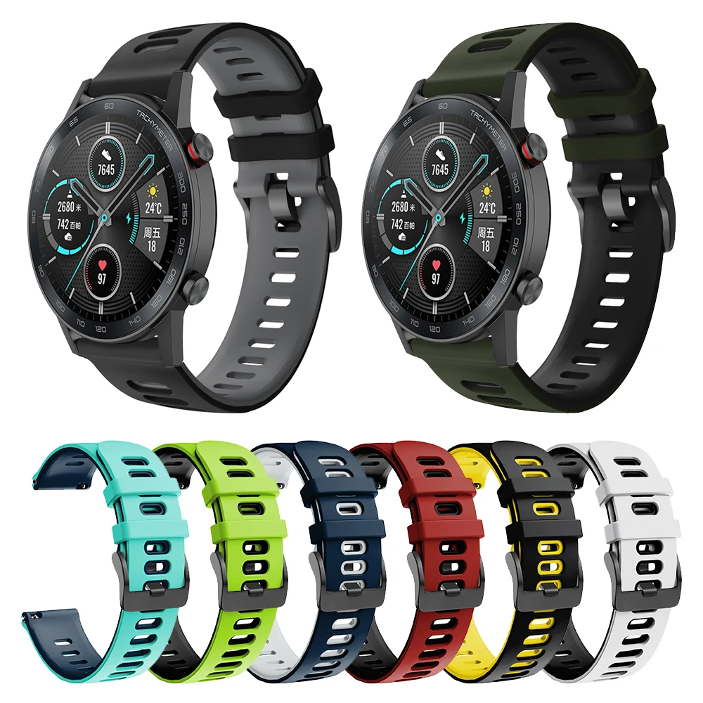 Сменные ремешки для часов HUAWEI WATCH GT 2 42 46 мм/GT Active мм/HONOR Magic GT2 watch2 мм силиконовый