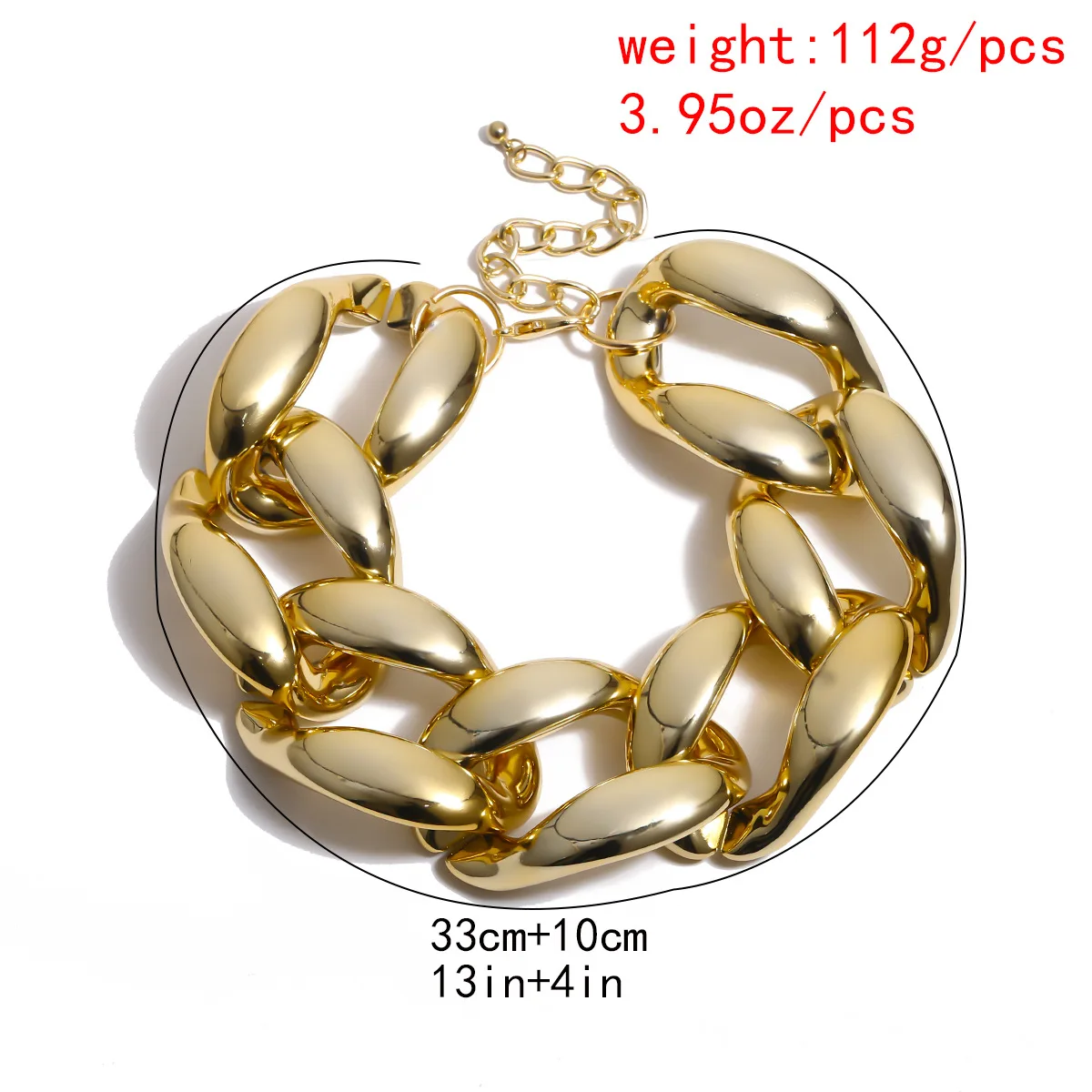 

Visisap Hyperbole Punk Super Large Wide Necklaces for Women Gold Color Nightclub Hiphop Necklace Jewelry for Lover XRC2679