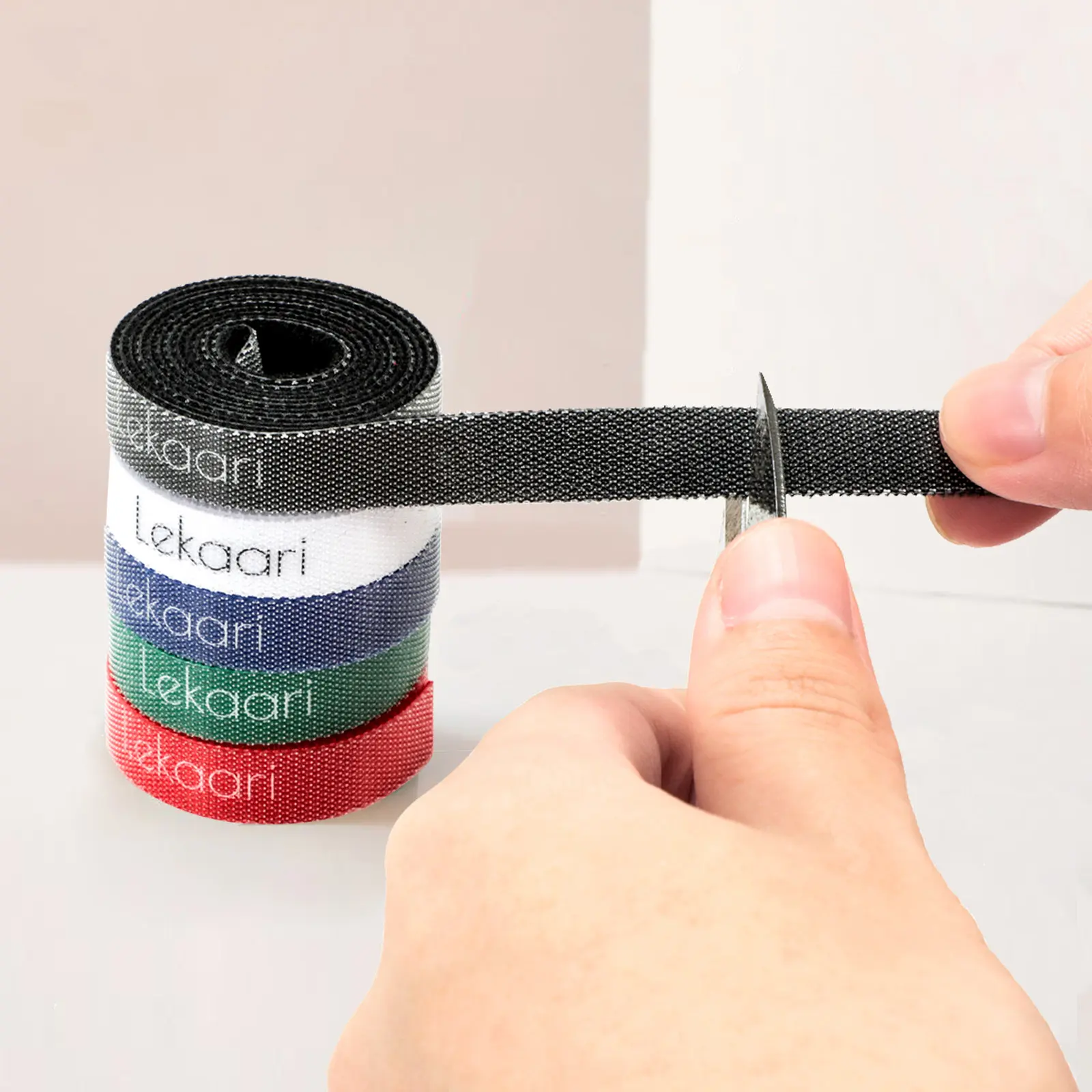 Кабельный организатор цветной зарядный кабель в нейлоновый оплетке с застежкой