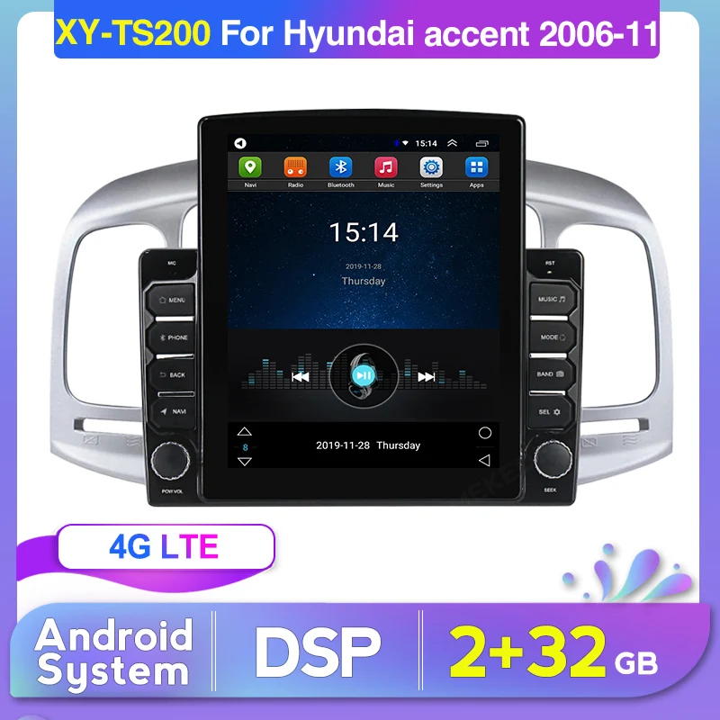 Новое поступление автомобильный радиоприемник для Hyundai Accent 2006 2011 Android GPS