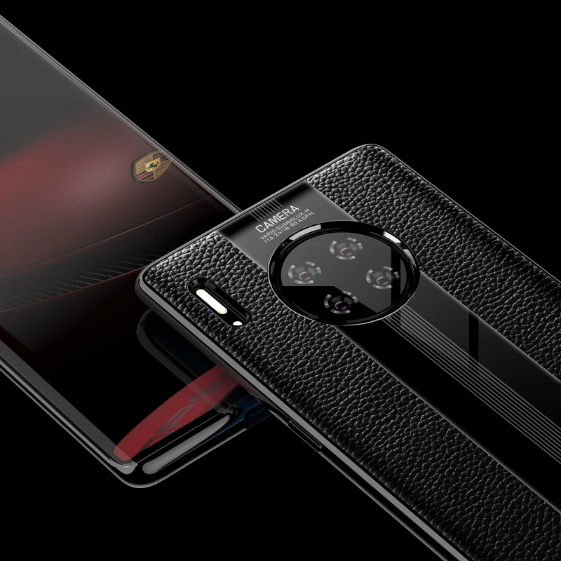 Роскошный чехол из натуральной кожи для huawei mate 30 Pro, чехол, кожаный противоударный чехол, чехол для задней панели funda mate 30 Pro, защитный чехол
