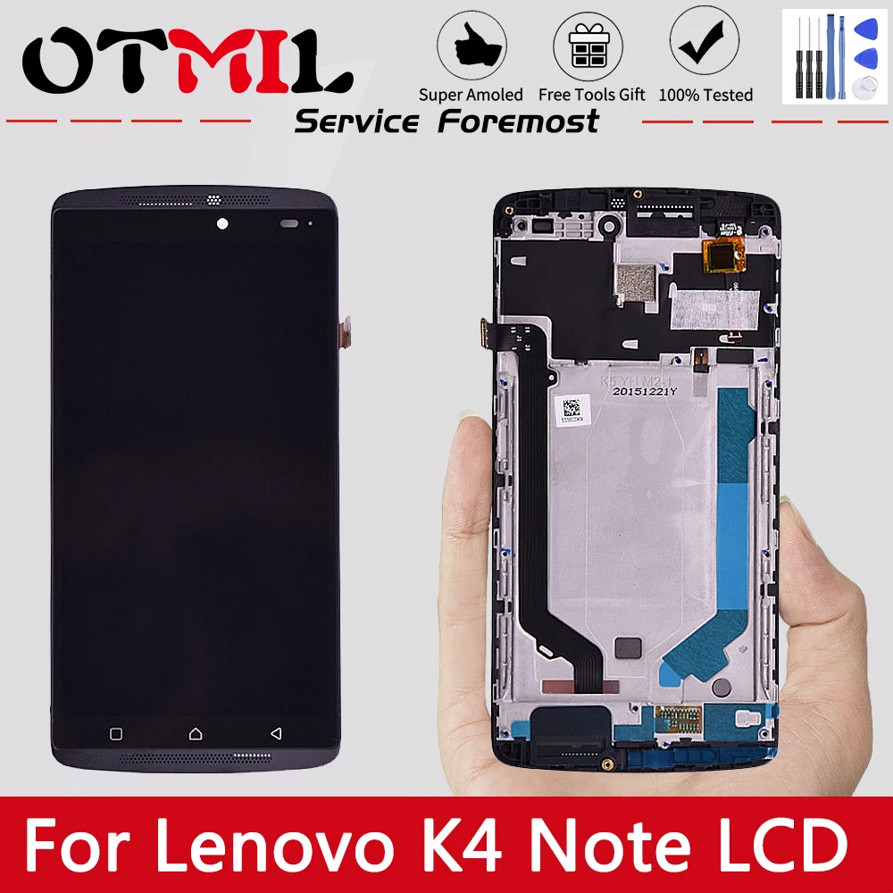 

5,5 "Оригинальный ЖК-дисплей для Lenovo Vibe K4 Note, сенсорный экран с рамкой для LENOVO Vibe X3 Lite, ЖК-дисплей A7010 A7010a48, ЖК-дисплей