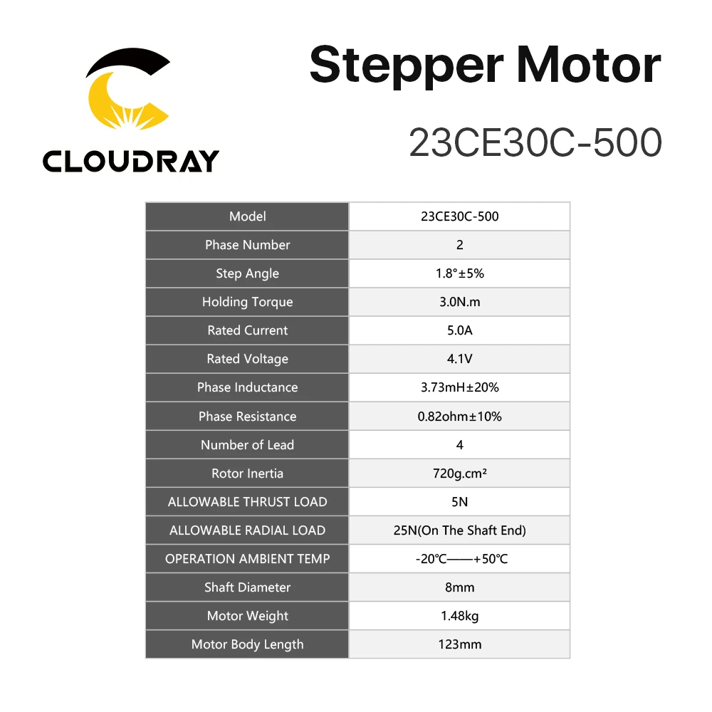 Шаговый двигатель Cloudray Nema 23 3 0 нм 5 а с замкнутым контуром серводвигатель