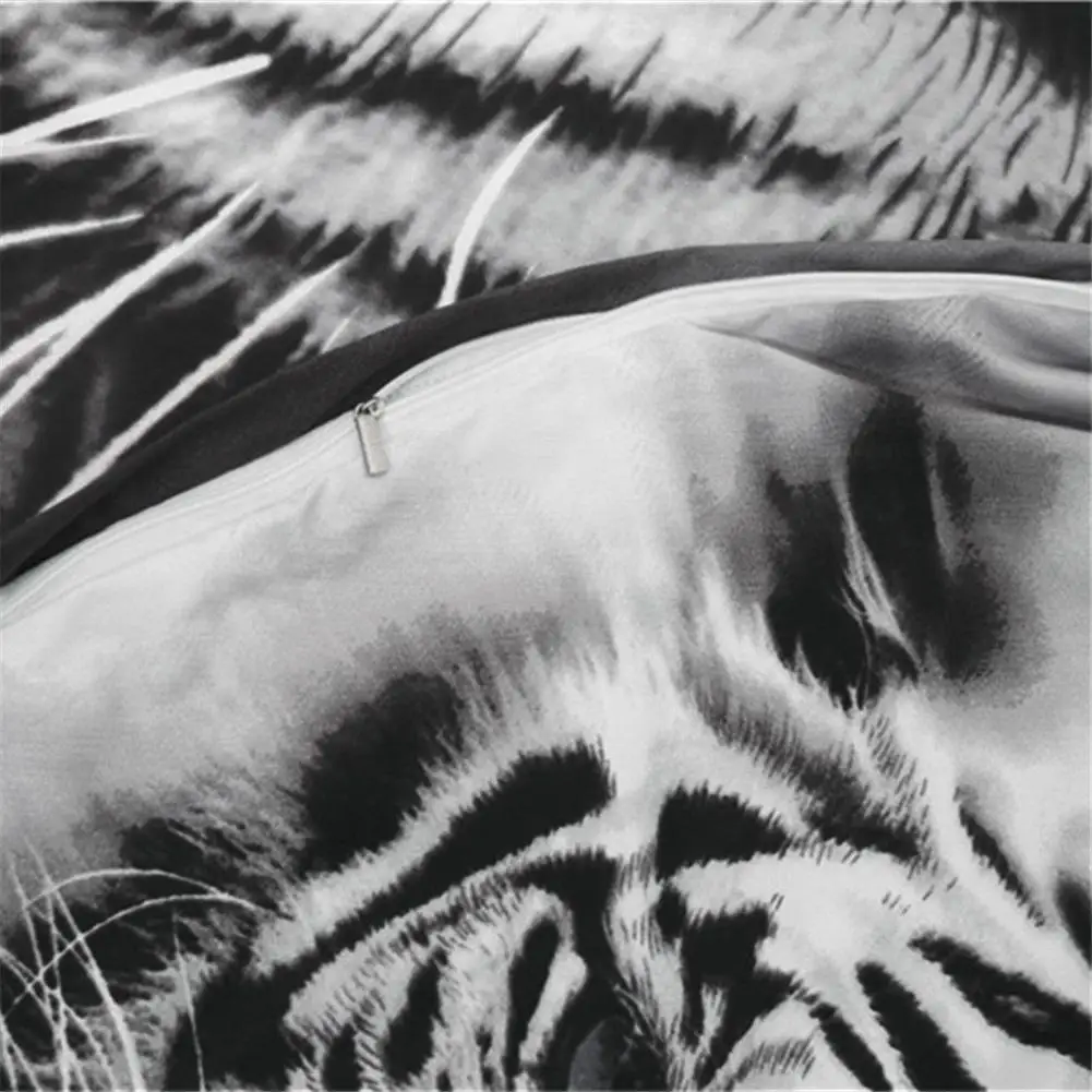 Комплект постельного белья из натурального хлопка с изображением белого тигра