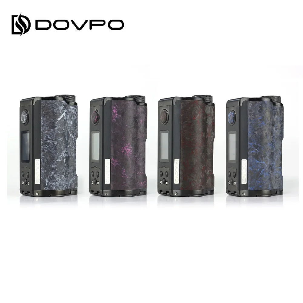 DOVPO Верхний двойной карбоновый Squonk мод с чипом YIHI Питание от двух аккумуляторов 18650 Макс. Выход 200 Вт DOVPO верхней части vs Drag 2