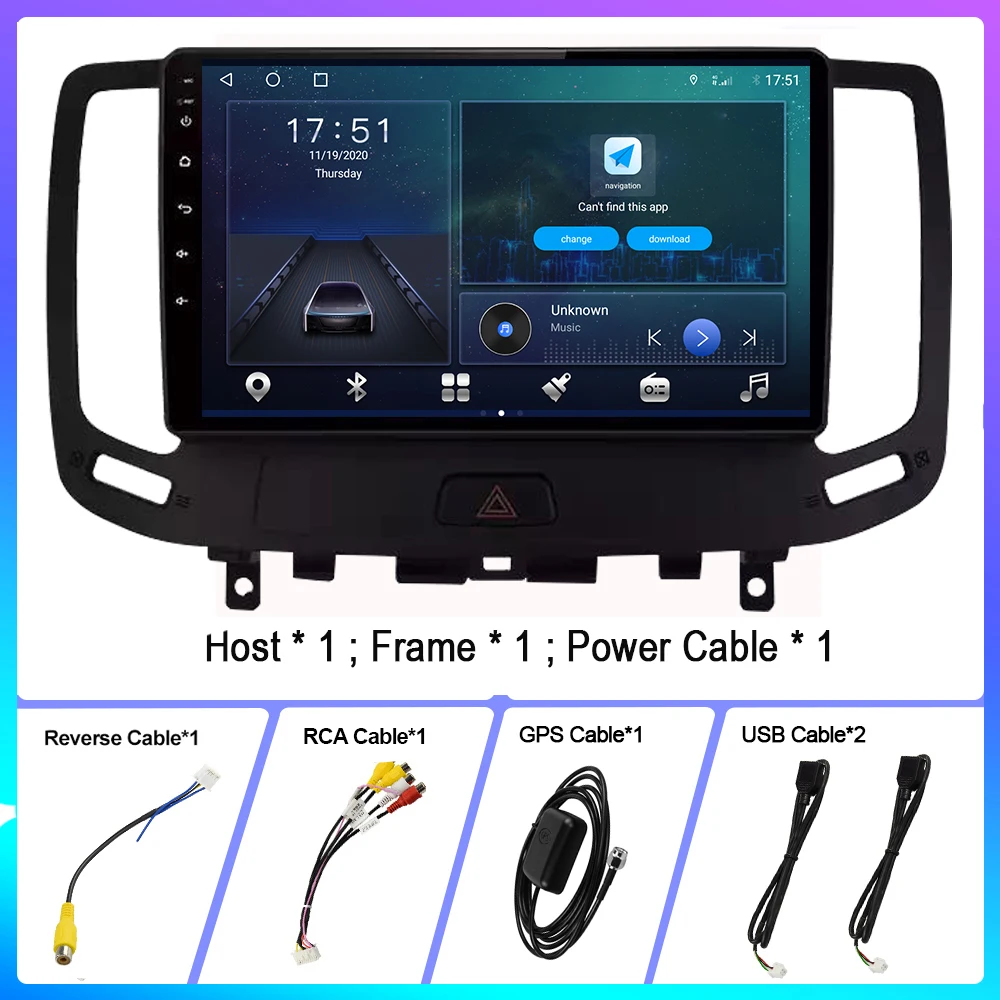 

Android 10 For Infiniti G4 G25 G35 G37 2006-2013 Multimedia Player GPS Navigation Stereo BT Car Radio BT 4G WiFi No DVD Player