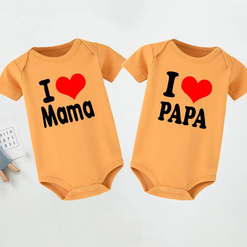 Love Mama/papa-Bolsa de manga corta de algod&oacute;n, ropa de cuerpo de beb&eacute;, ropa de escalada, ropa de beb&eacute; triangular, primavera y verano-0