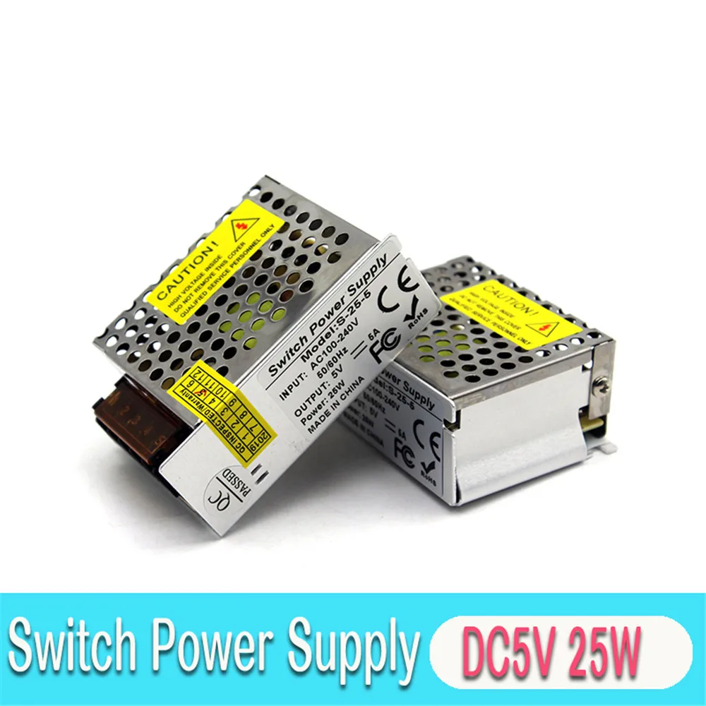 Блок питания DC5V 15W 25W 40W 50W 60W 100W 150W 200W 300W 350W светодиодный трансформатор