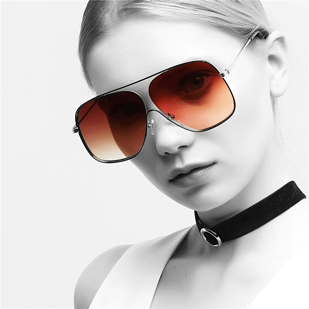 

Evove vintage sunglasses ladies oversized sun glasses for women transparent red purple color retro large big steampunk