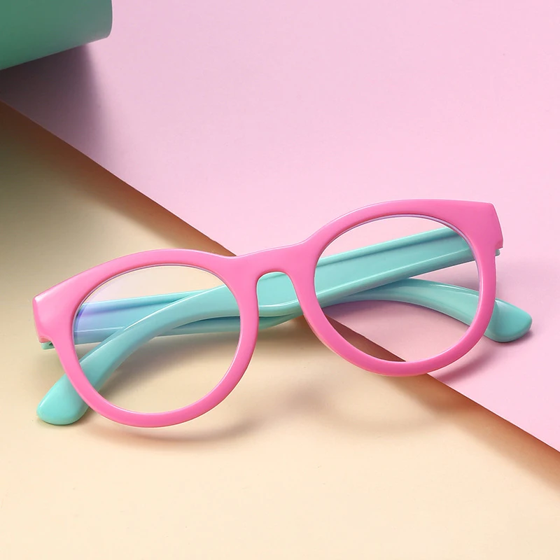 Новые гибкие детские оптические очки цельные безопасные простые зеркальные