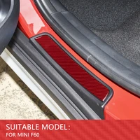 real carbon fiber for mini cooper accessories f60 car door threshold protector car door sill decorative decal protect sticker