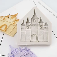 castle mold silicone fondant cake decorating tools chocolate baking mould sugarcraft resin clay homemade bakeware