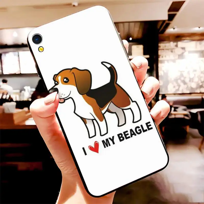 

HPCHCJHM I love my Beagle Dogs Phone Case Cover For Vivo Y91c Y17 Y51 Y67 Y55 Y93 Y81S Y19 Y7S Case