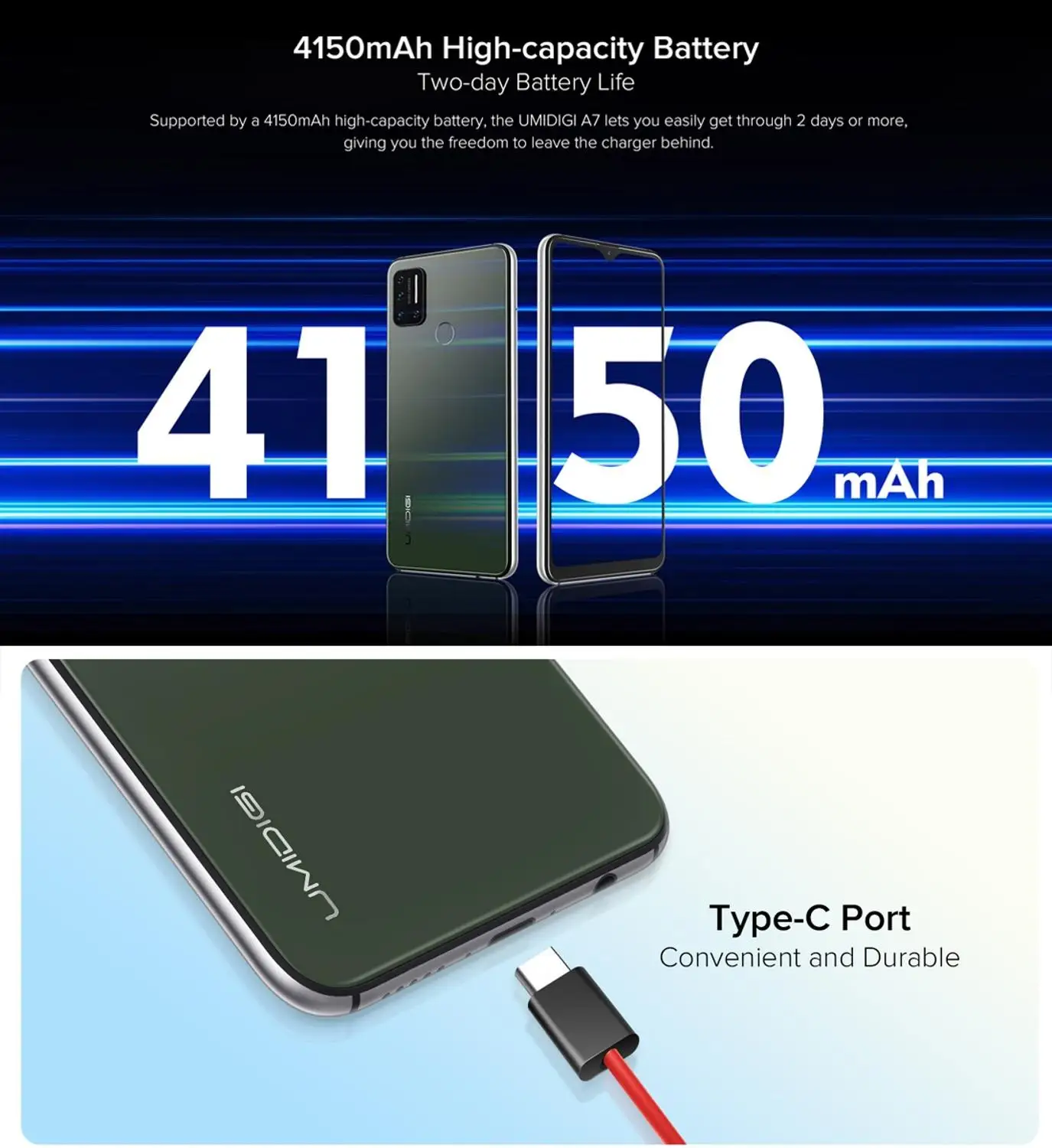 UMIDIGI A7 6 49 &quotIPS экран 4 Гб + 64 Смартфон Helio P20 Восьмиядерный Android 10 разблокировка лица