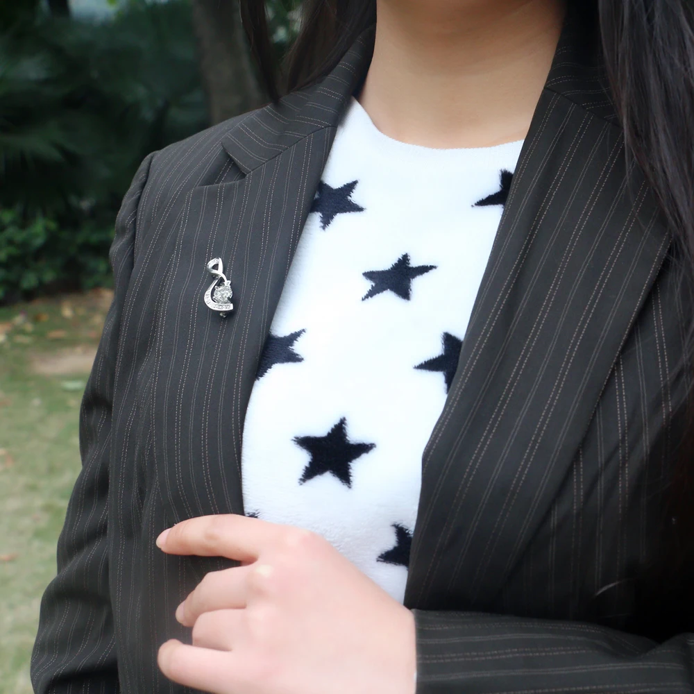 OL/Стиль 925 пробы серебряная брошь для женщин-популярный Серебряные ювелирные