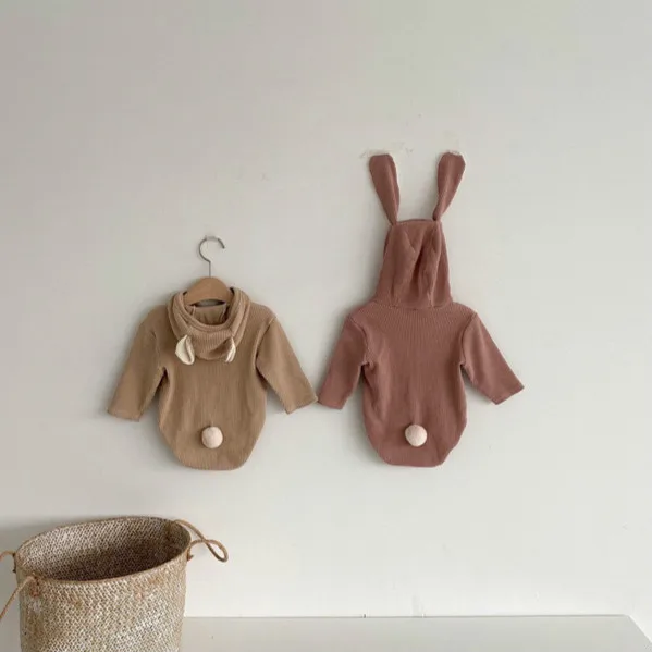 

Детское трикотажное боди с капюшоном, в Корейском стиле