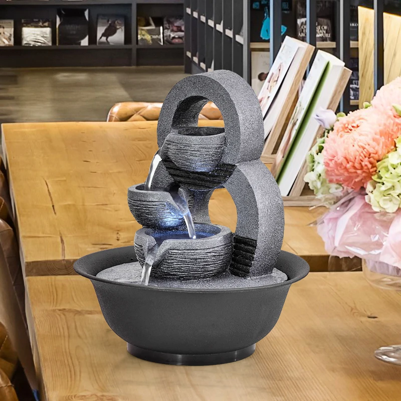 Декоративные фонтаны из смолы комнатные креативное ремесло настольный домашний