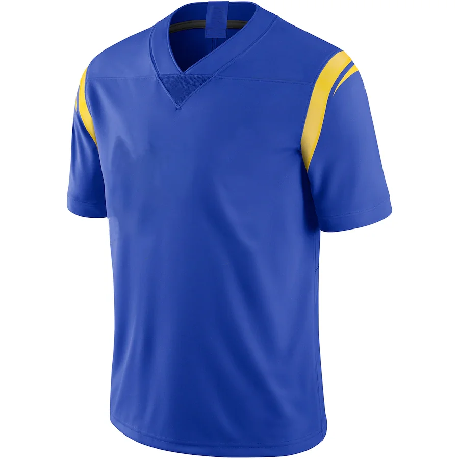 

Новинка 2021, Мужская футболка для американского футбола, футболка с вышивкой с логотипом команды Los Angeles Von Miller Kupp Woods Goff Дональд Стаффорд