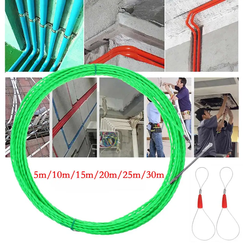 

5/10/15/20/25/30m Cable Puller Electrical Wire Fish Tape Cable Wire Puller Lead Device Construction Electrician Cable Management