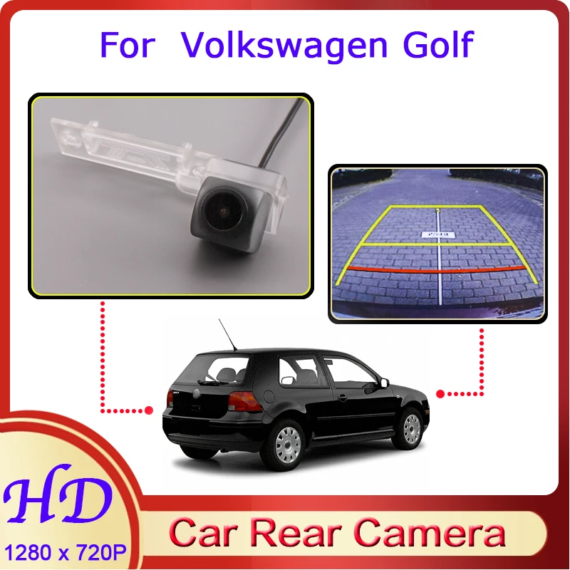 

Автомобильная камера заднего вида «рыбий глаз» для Volkswagen VW Golf 1997 ~ 2005, HD камера заднего вида с функцией ночного видения, 720P