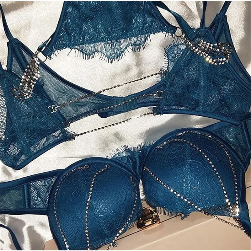 3 шт. сексуальное женское нижнее белье ночная рубашка блестящий бюстгальтер с