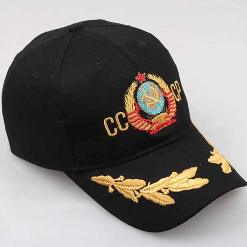 Лидер продаж CCCP СССР Россия Стиль бейсбольная Кепка унисекс черный, красный бейсболка из хлопка и вышитой буквой «Советский шляпа Прямая