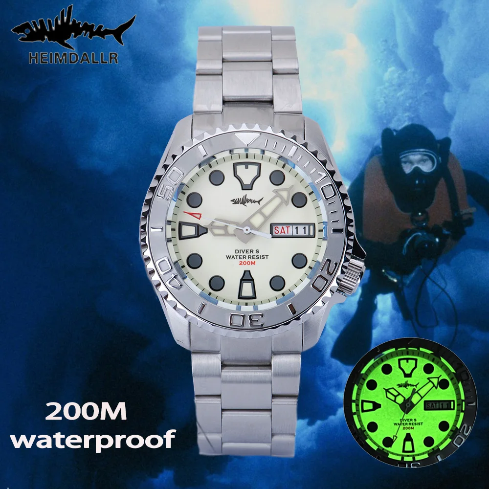 

HEIMDALLR Sharkey Skx007 Men's Luxury Sapphire Ceramic Bezel 200M Water Resistance Japan NH36 Movement Automatic Dive watch