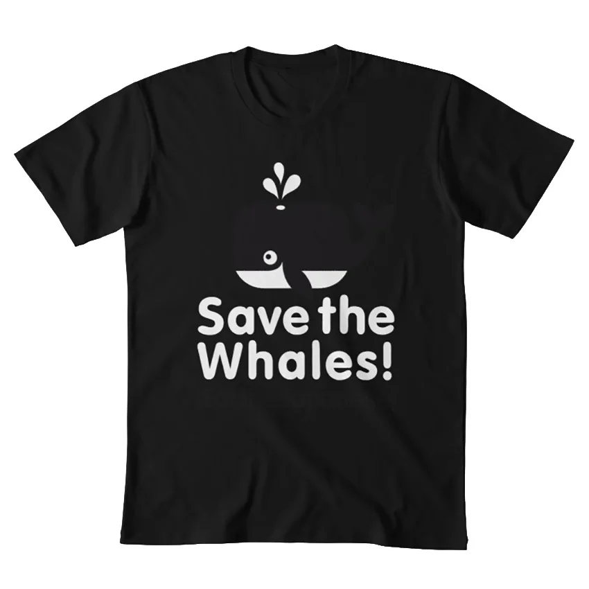 Спасите китов! Есть японского футболка КИТ Orca японский необработанные рыба Кита