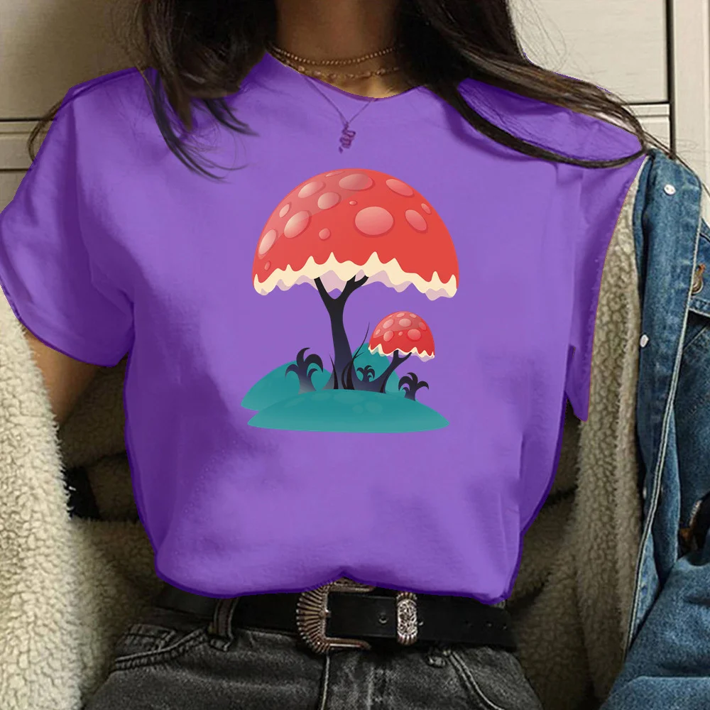 

Tree 2021 Women Casual Harajuku Fashion T-shirt Print O-neck Short Sleeve Elastic Stretched Tee Shirt TX8105