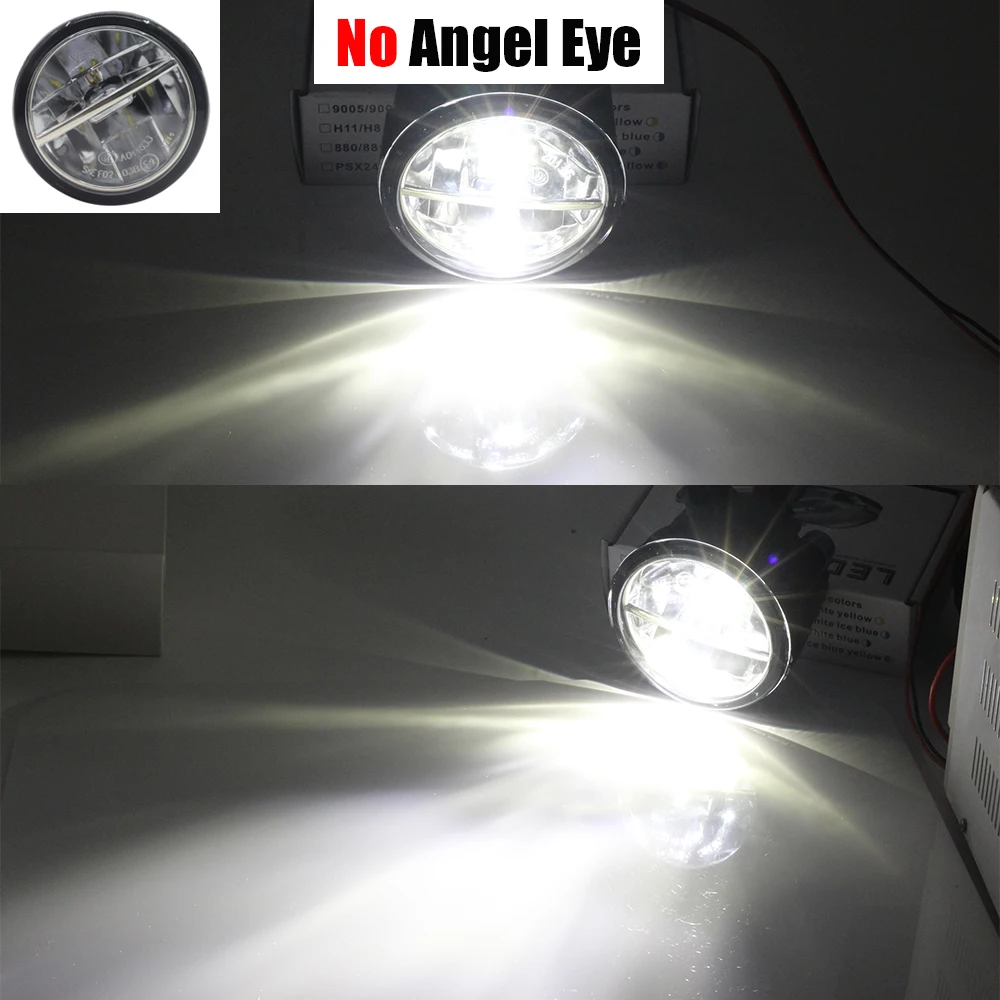 No Angel Eye Cawanerl для Nissan Juke F15 хэтчбек Автомобиль H11 Светодиодный противотуманный светильник+ Ангел глаз дневной ходовой светильник DRL 12 в 2010 2011 2012 2013 - Цвет: No Angel Eye