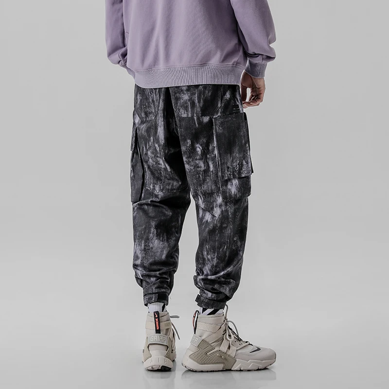 2019 Новые хип-хоп мужские штаны с большим шаговым швом шаровары эластичной талией