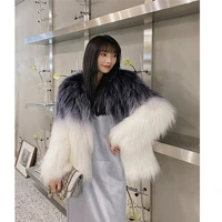 raccoon fur coat womens clothing 2021 winter newtop fashion woven raccoon fur coat elegant thick warm jacket womens fur jacket