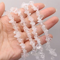 best selling natural semi precious stones white crystal crushed stone beaded diy exquisite handicrafts size 5 8mm length 40 cm