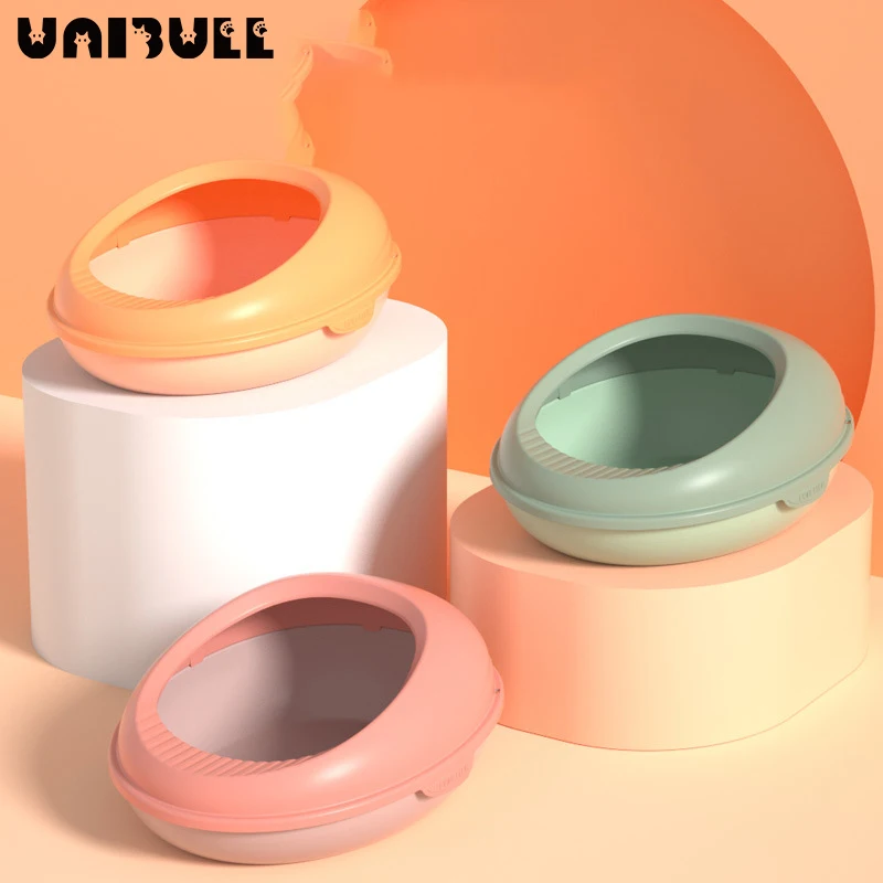 

Unibull Large Thickened Semi-enclosed Cat Litter Box, Splash-proof Cat Toilet, Cat Litter Box, Cat Pet Supplies, Cat Litter Box