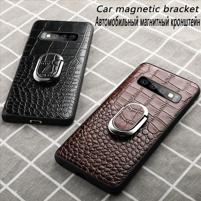 Чехол из натуральной кожи для телефона Samsung note 10 S10 Plus s9 деловой износостойкий