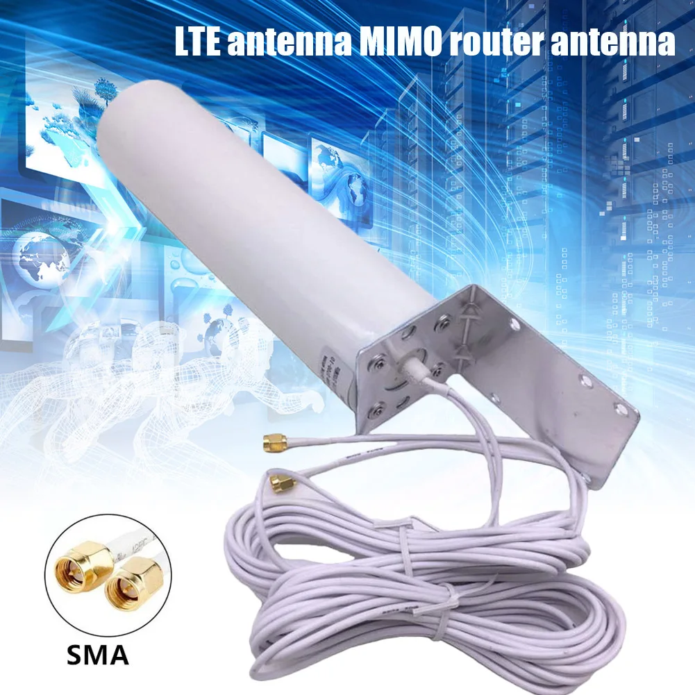 

Router Antenna Duals SMA Male 3G 4G LTE Outdoor Fixed Bracket Wall Mount Signal Booster Antenna UY8