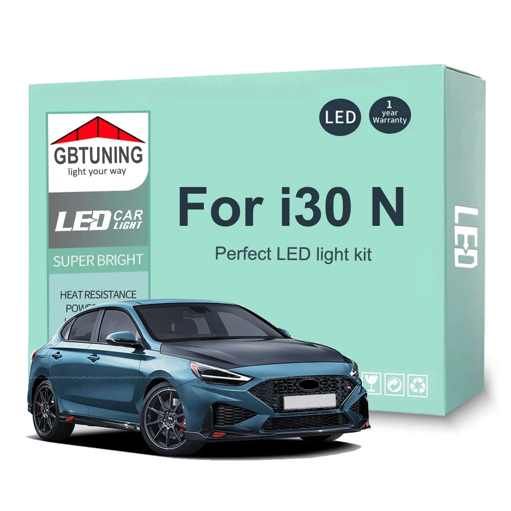 13Pcs LED Interior Light Bulb Kit For Hyundai i30N 2017 2018 2019 2020 Car Reading Dome Trunk Vehicle Lamp Canbus No Error 100%