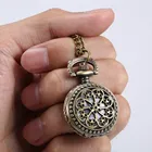 Модные Винтажные женские карманные часы сплав Ретро полые цветы кулон часы цепочка-ожерелье под свитер часы леди подарок SUB Sal