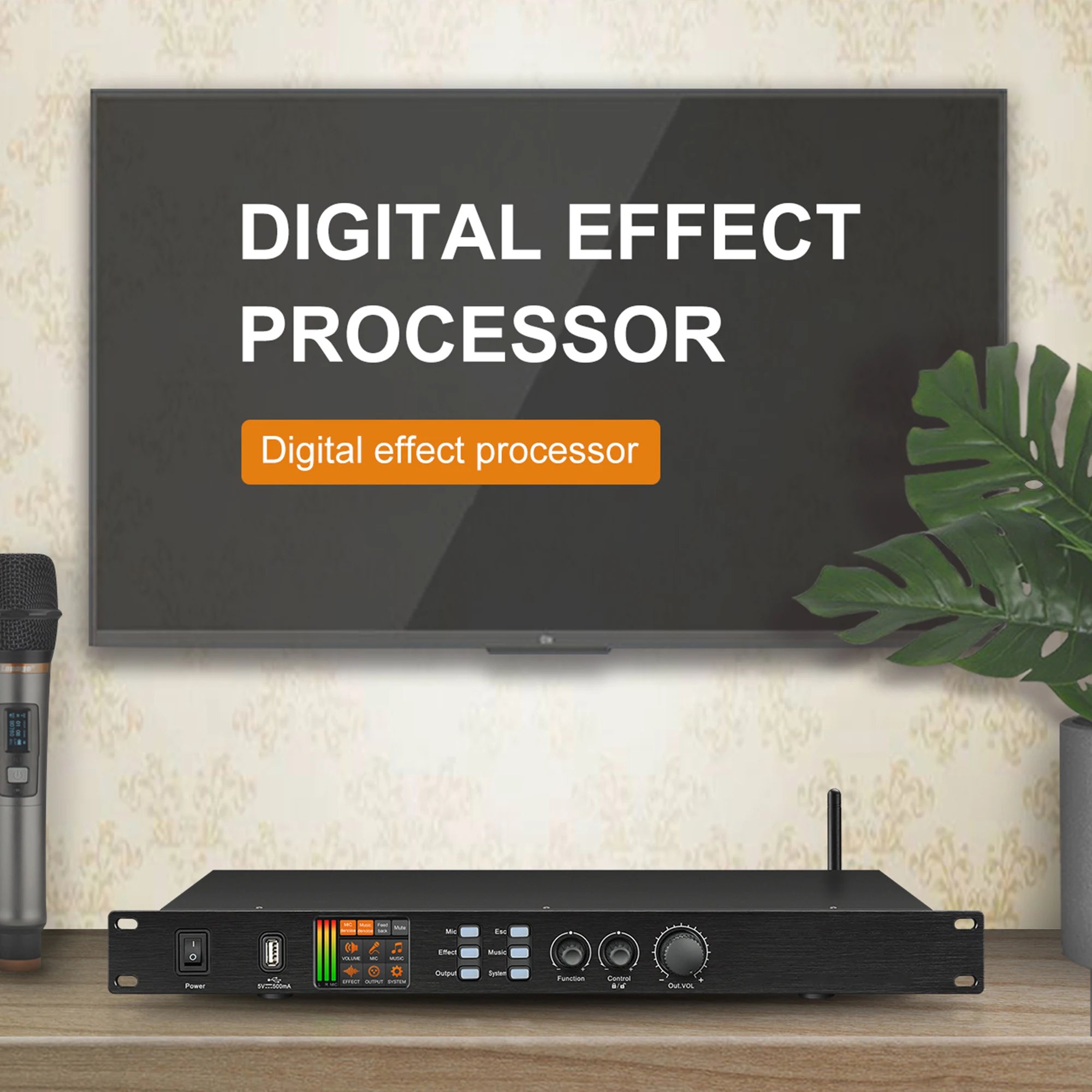 Paulkitson K1800 процессор караоке аудио 32 бит Dsp пре эффекты KTV Профессиональный