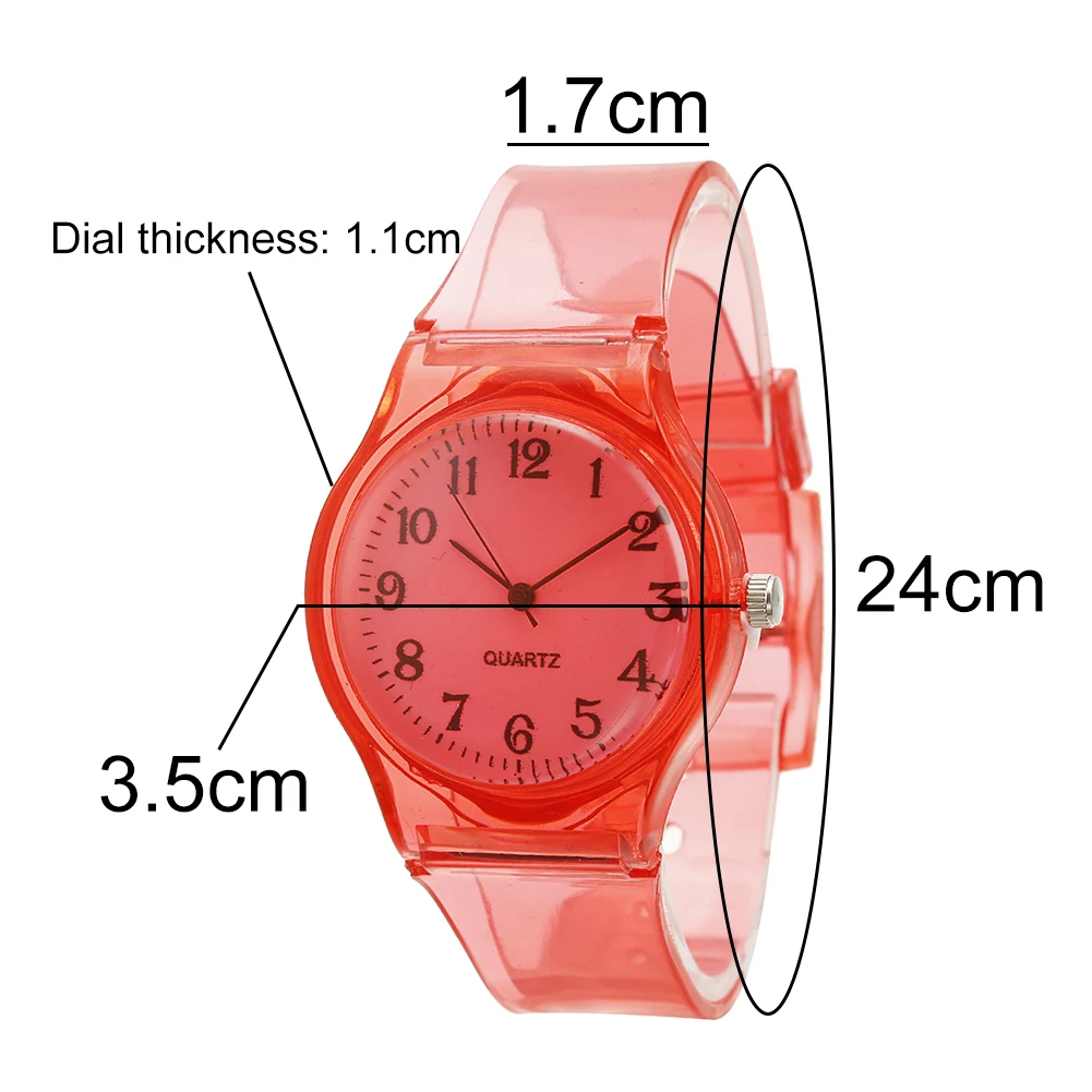 

Women Watches Fashion Casual Silicone Strap Jelly Color Analog Quartz Round Watch montre femme ladies watch zegarki damskie