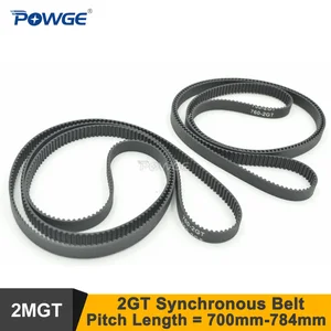 POWGE 700710738750752760782784 2GT зубчатый ремень W = 369 мм GT2 замкнутому циклу синхронного ремня 760-2GT 710-2GT 752-2GT