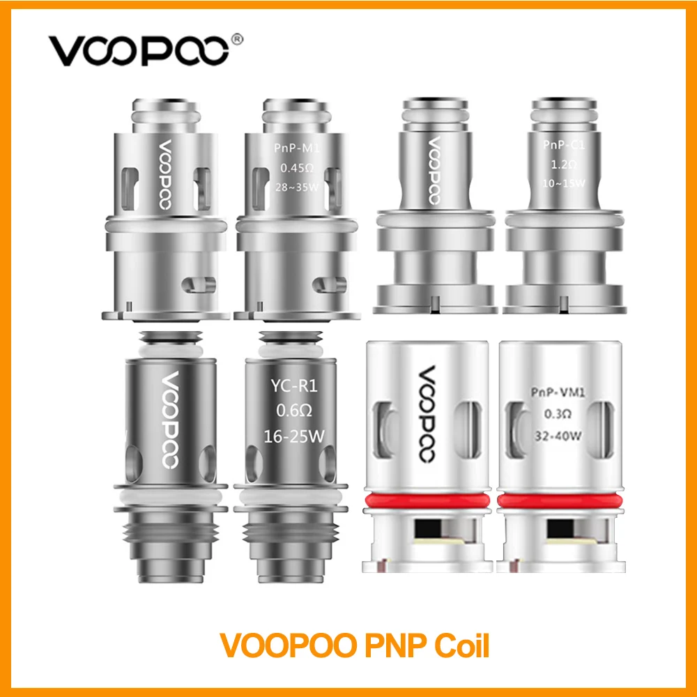 Оригинальный VOOPOO PNP катушка 0.45ohm PnP M1 металлическая сетка/0.6ohm M2/Pnp C1/Pnp R1 для Винчи